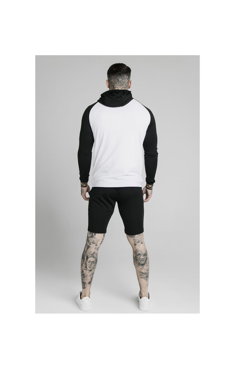 SikSilk Contrast Scope Zip Through Hoodie - Black & White sold by Siksilk product image thumbnail 6