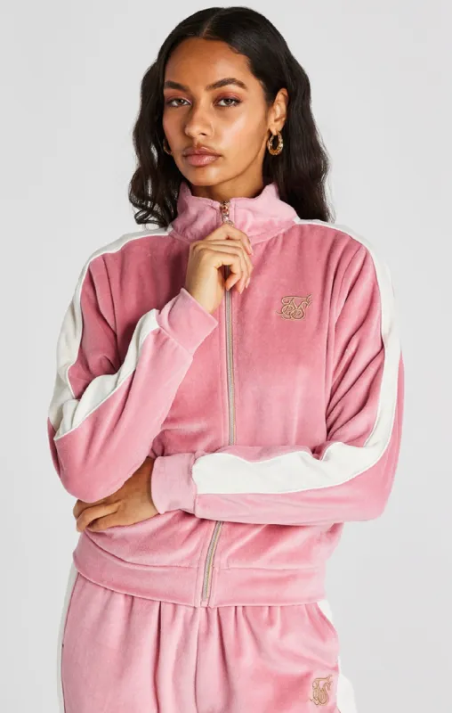 Pink Velour Track Top sold by Siksilk