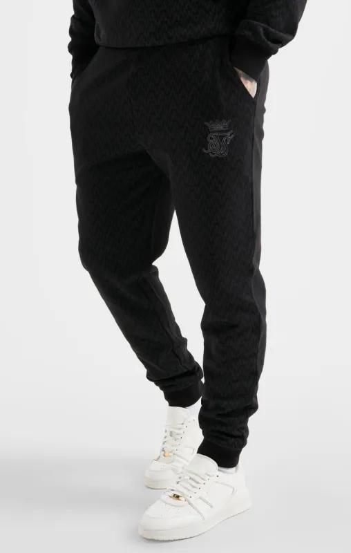 Messi x SikSilk Black Monogram Cuffed Pant sold by Siksilk