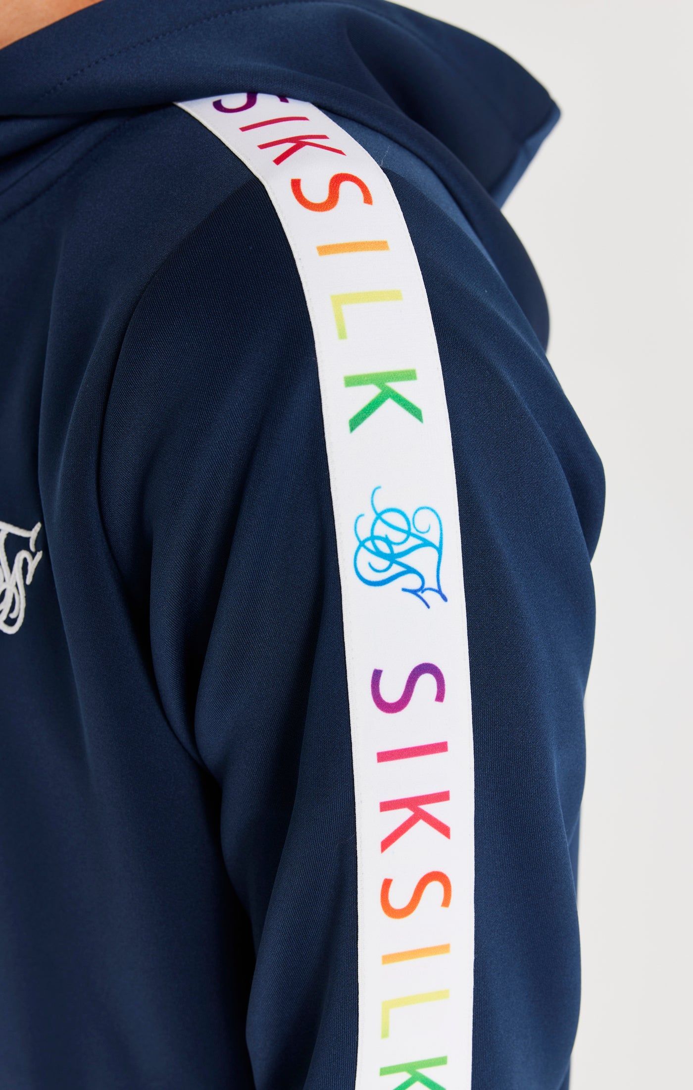 SikSilk Rainbow Zip Through Hoodie - Navy sold by Siksilk product image thumbnail 2