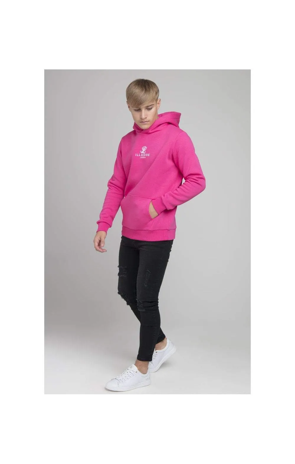 Illusive London Overhead Hoodie - Pink sold by Siksilk product image thumbnail 4
