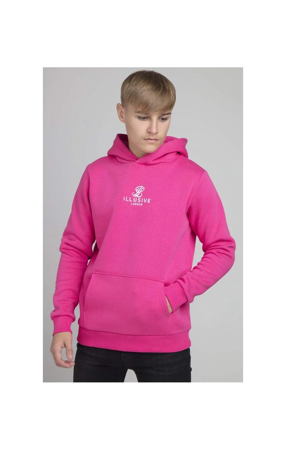 Illusive London Overhead Hoodie - Pink sold by Siksilk