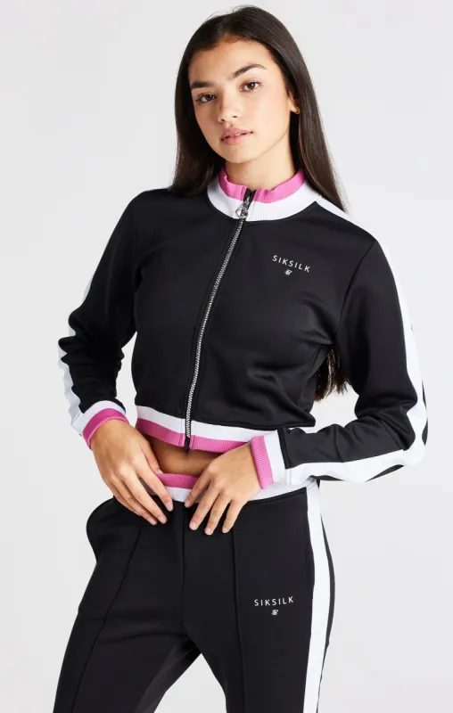 Girls Black Retro Jacket sold by Siksilk