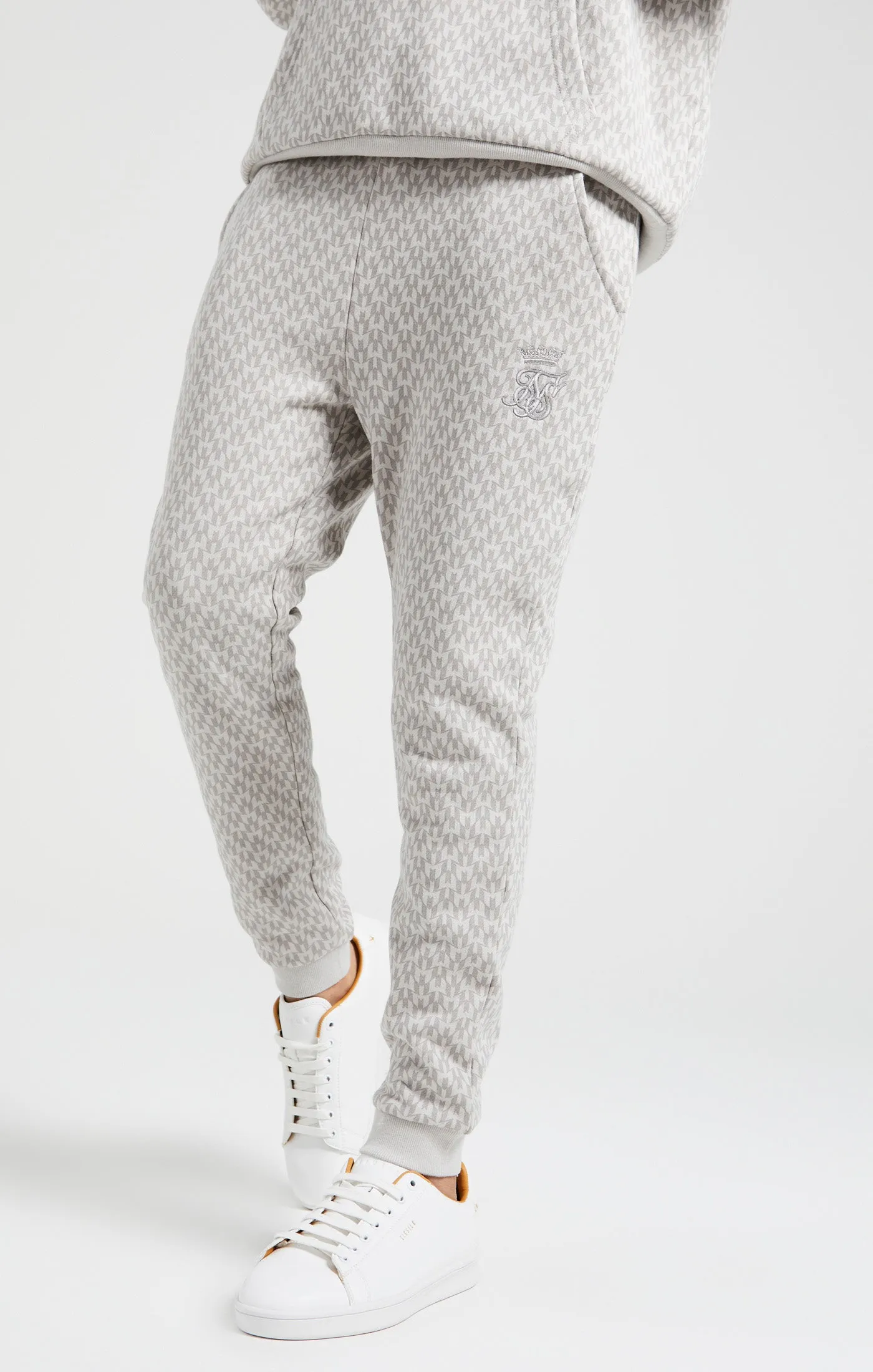 Boys Messi x SikSilk Grey Printed Cuffed Jogger sold by Siksilk