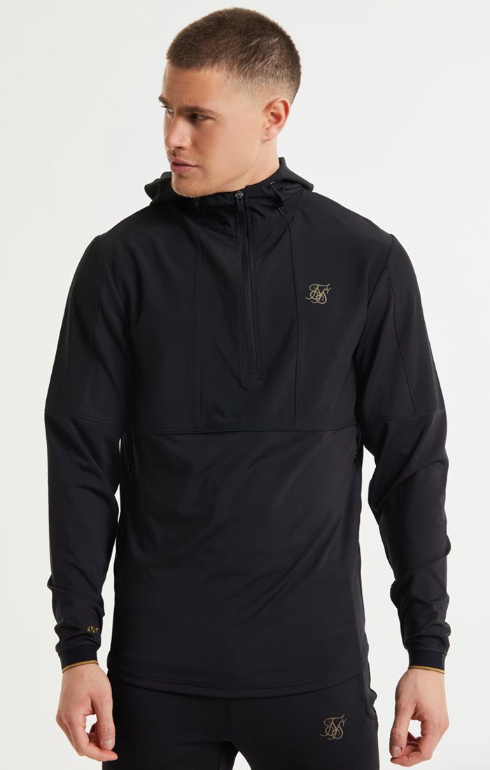 SikSilk Quarter Zip Performance Hoodie - Black & Gold sold by Siksilk