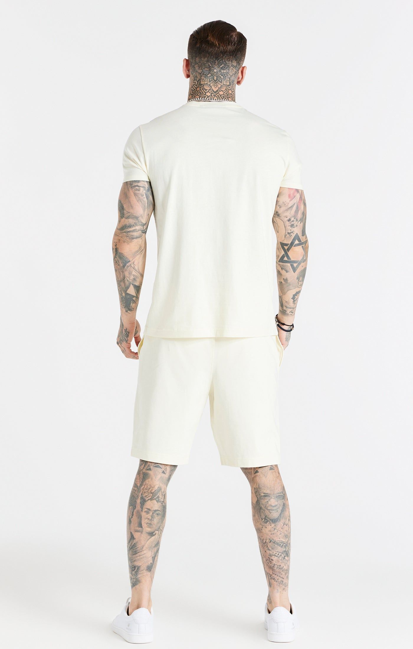 Ecru Muscle Fit T-Shirt sold by Siksilk product image thumbnail 5