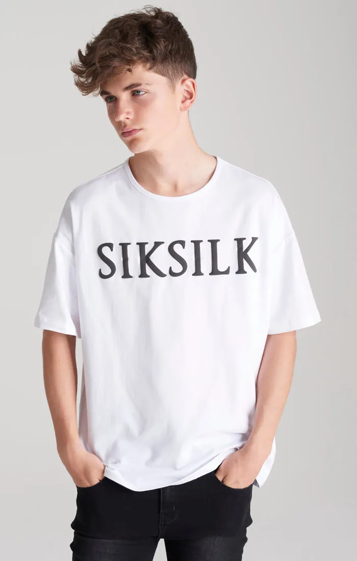 Boys White Oversized T-Shirt sold by Siksilk