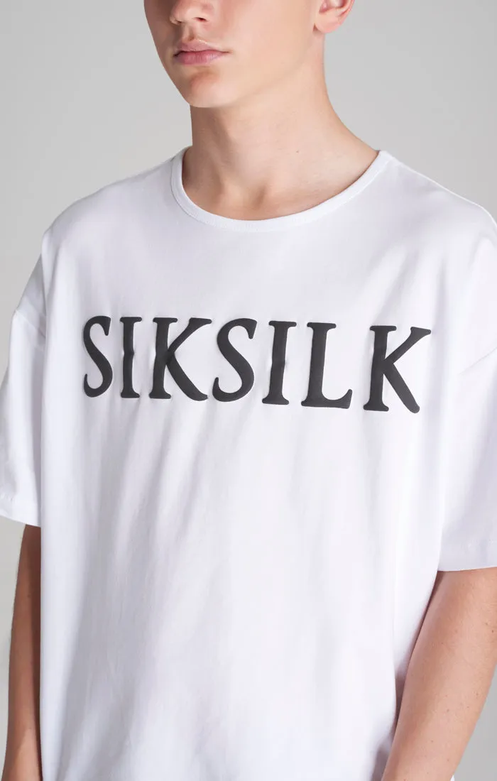 Boys White Oversized T-Shirt sold by Siksilk product image thumbnail 5