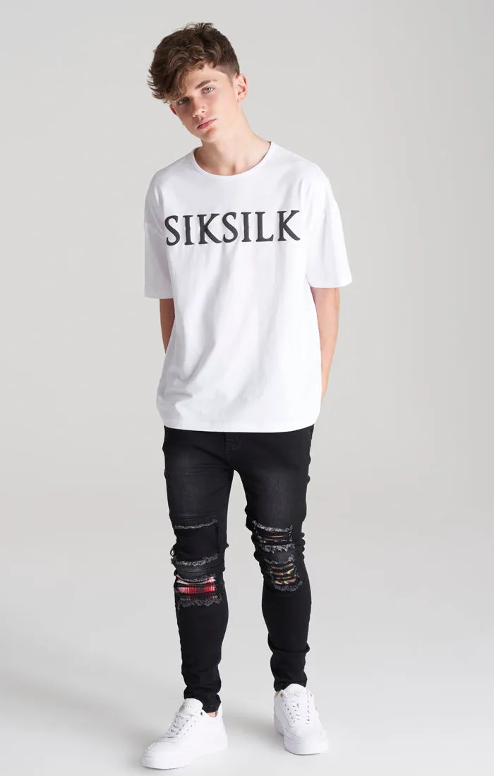 Boys White Oversized T-Shirt sold by Siksilk product image thumbnail 2