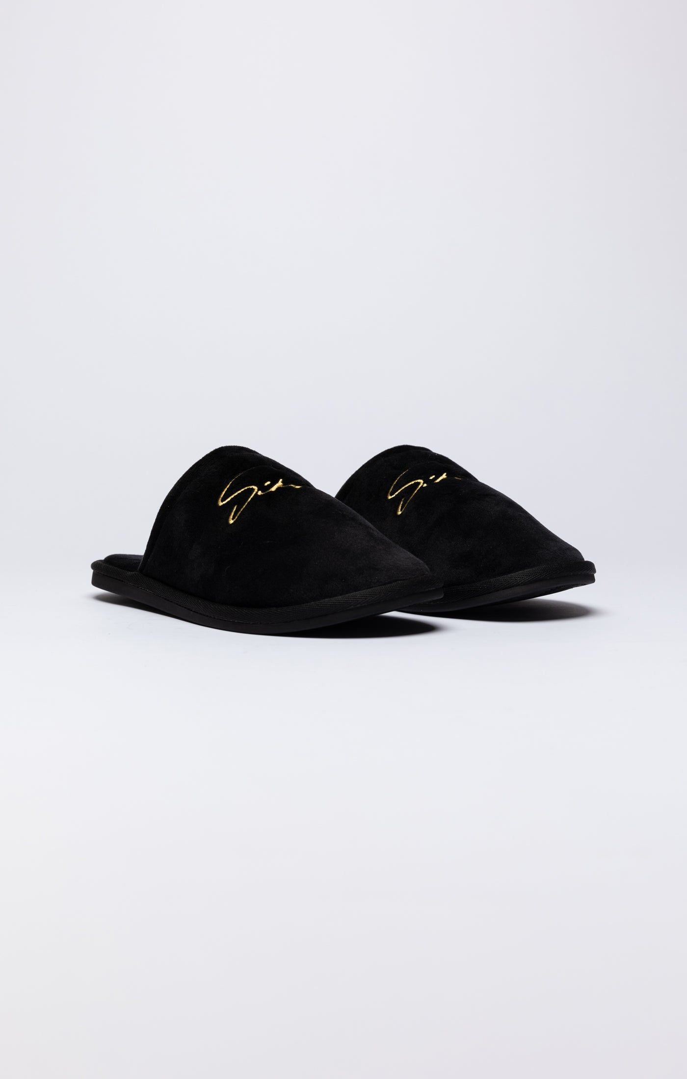 Black Slipper With Embroidered Logo sold by Siksilk product image thumbnail 3
