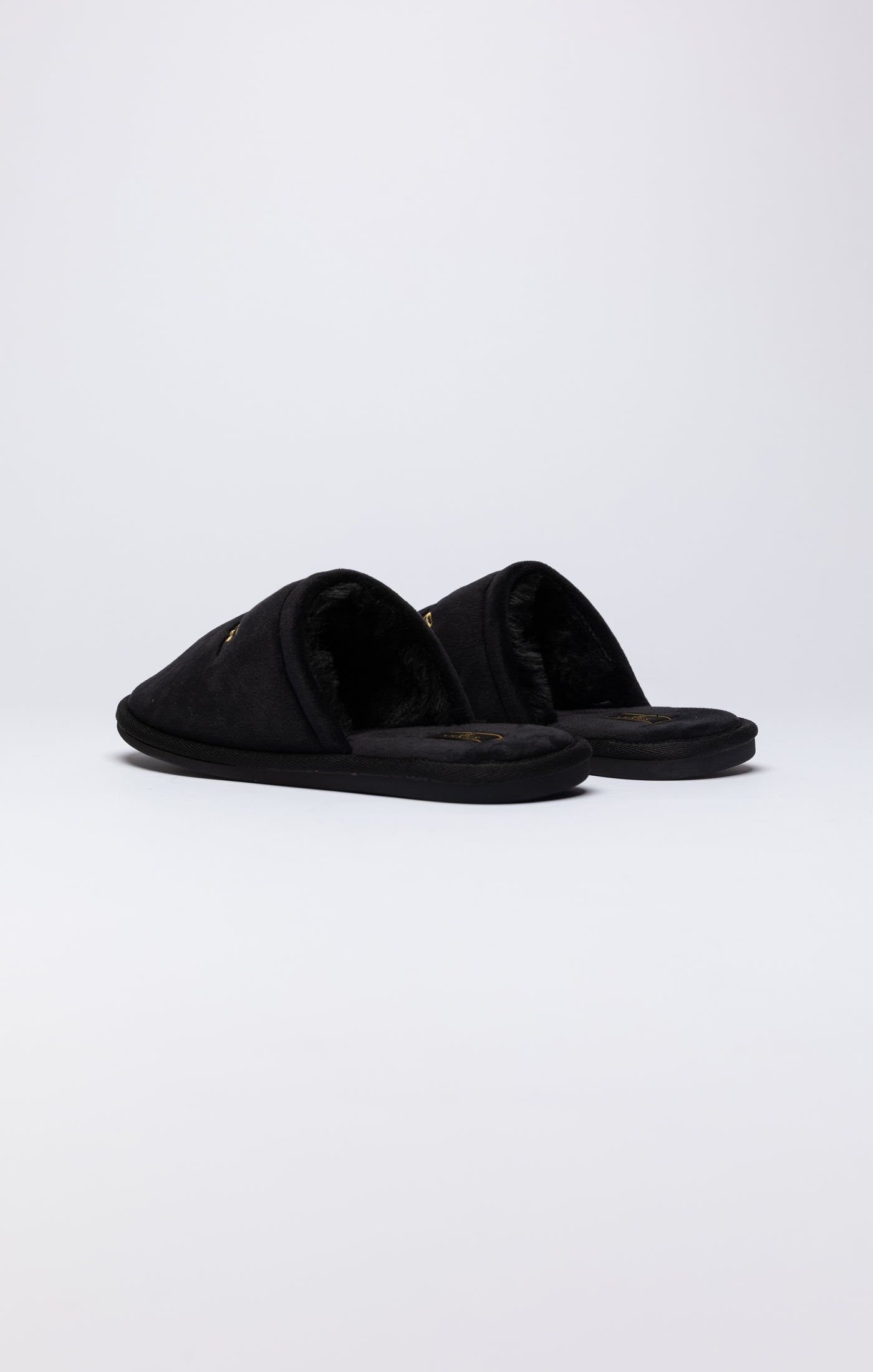 Black Slipper With Embroidered Logo sold by Siksilk product image thumbnail 4