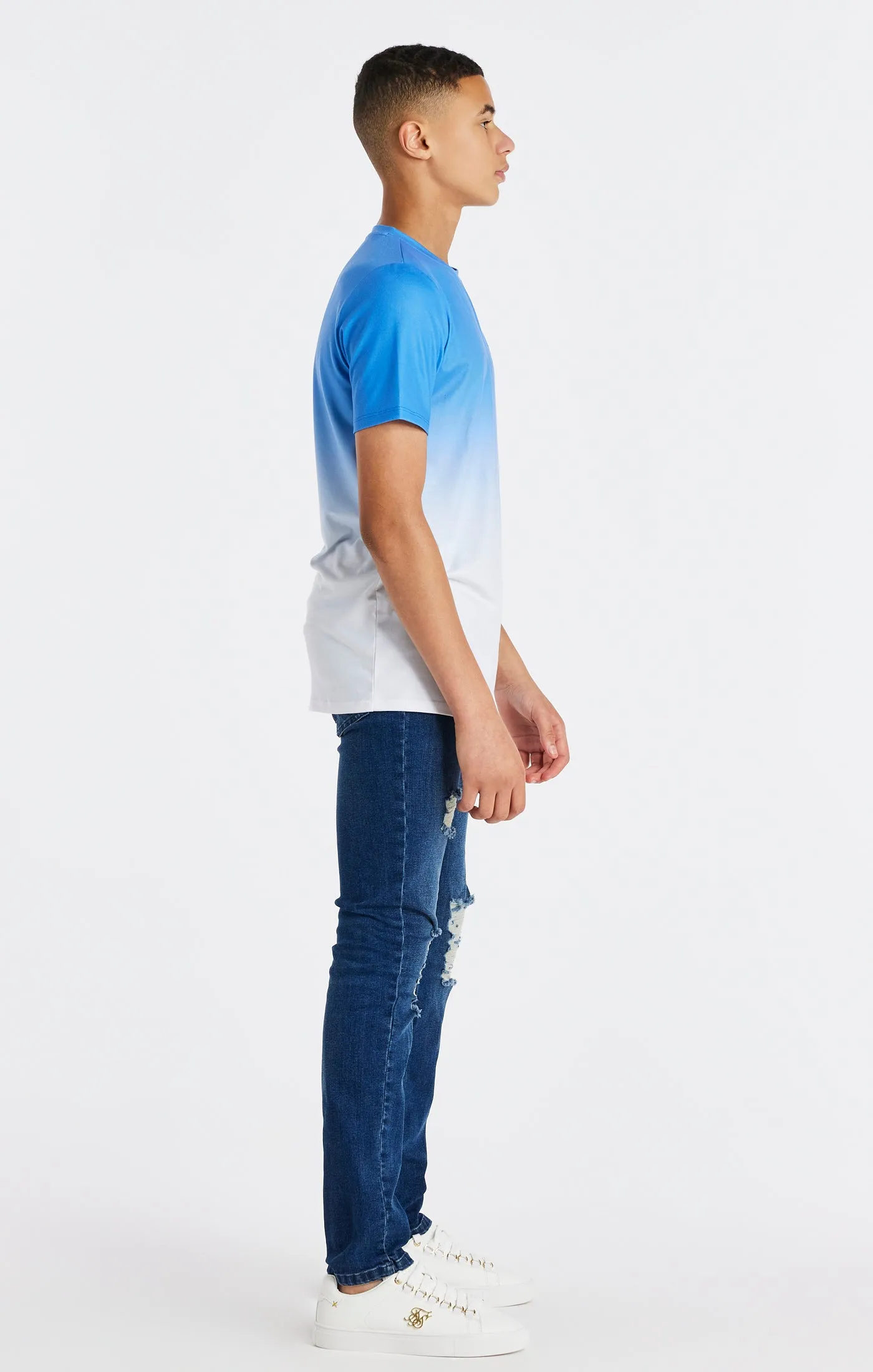 Boys Blue Fade T-Shirt sold by Siksilk product image thumbnail 4