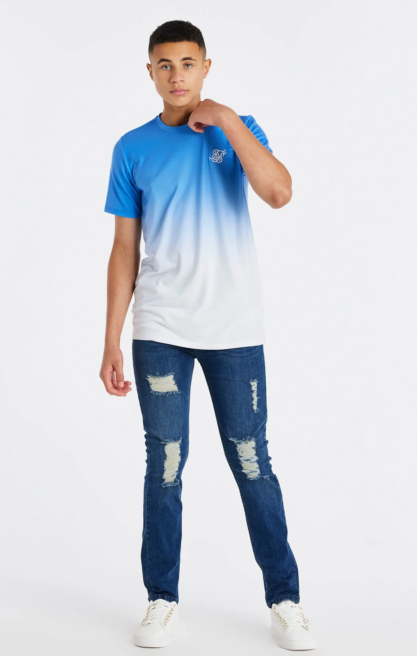 Boys Blue Fade T-Shirt sold by Siksilk product image thumbnail 3