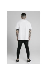 SikSilk S/S Inset Cuff Essential Tee - White sold by Siksilk