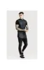 SikSilk S/S Grandad Collar Denim Shirt - Black & Gold sold by Siksilk