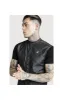 SikSilk S/S Grandad Collar Denim Shirt - Black & Gold sold by Siksilk
