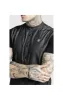 SikSilk S/S Grandad Collar Denim Shirt - Black & Gold sold by Siksilk