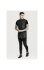 SikSilk S/S Grandad Collar Denim Shirt - Black & Gold sold by Siksilk