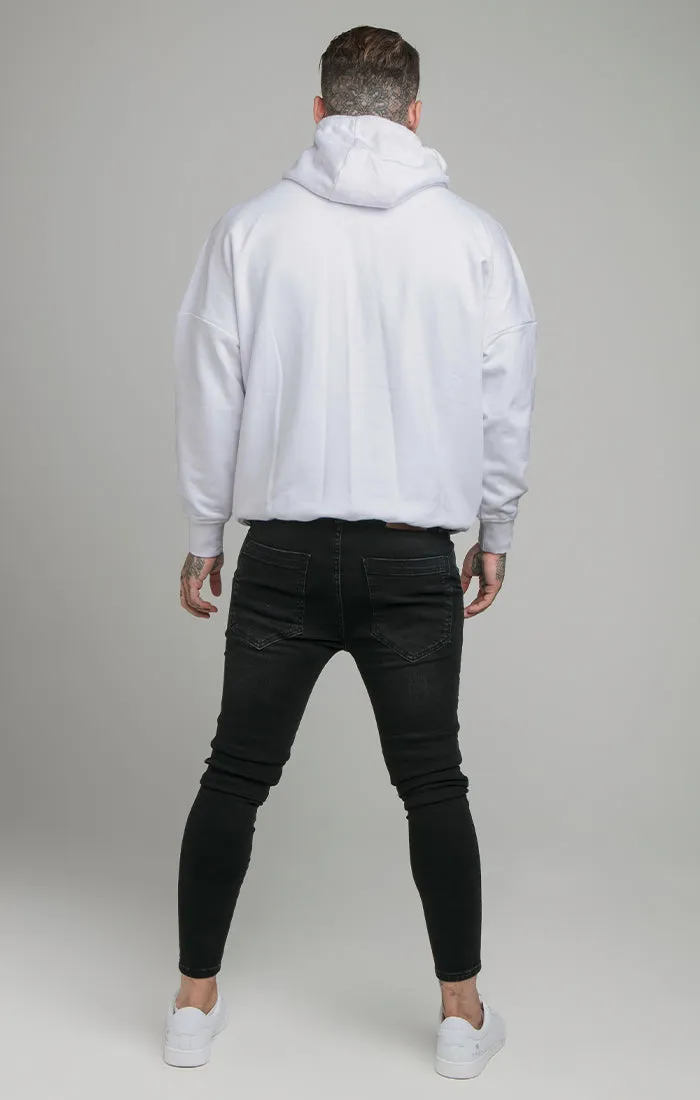 Grey Drop Shoulder Relaxed Fit Hoodie sold by Siksilk product image thumbnail 5