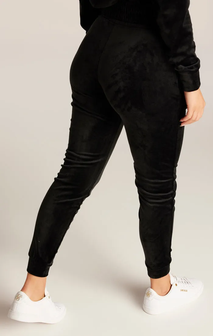 SikSilk Velour Embroidered Joggers - Black sold by Siksilk product image thumbnail 3