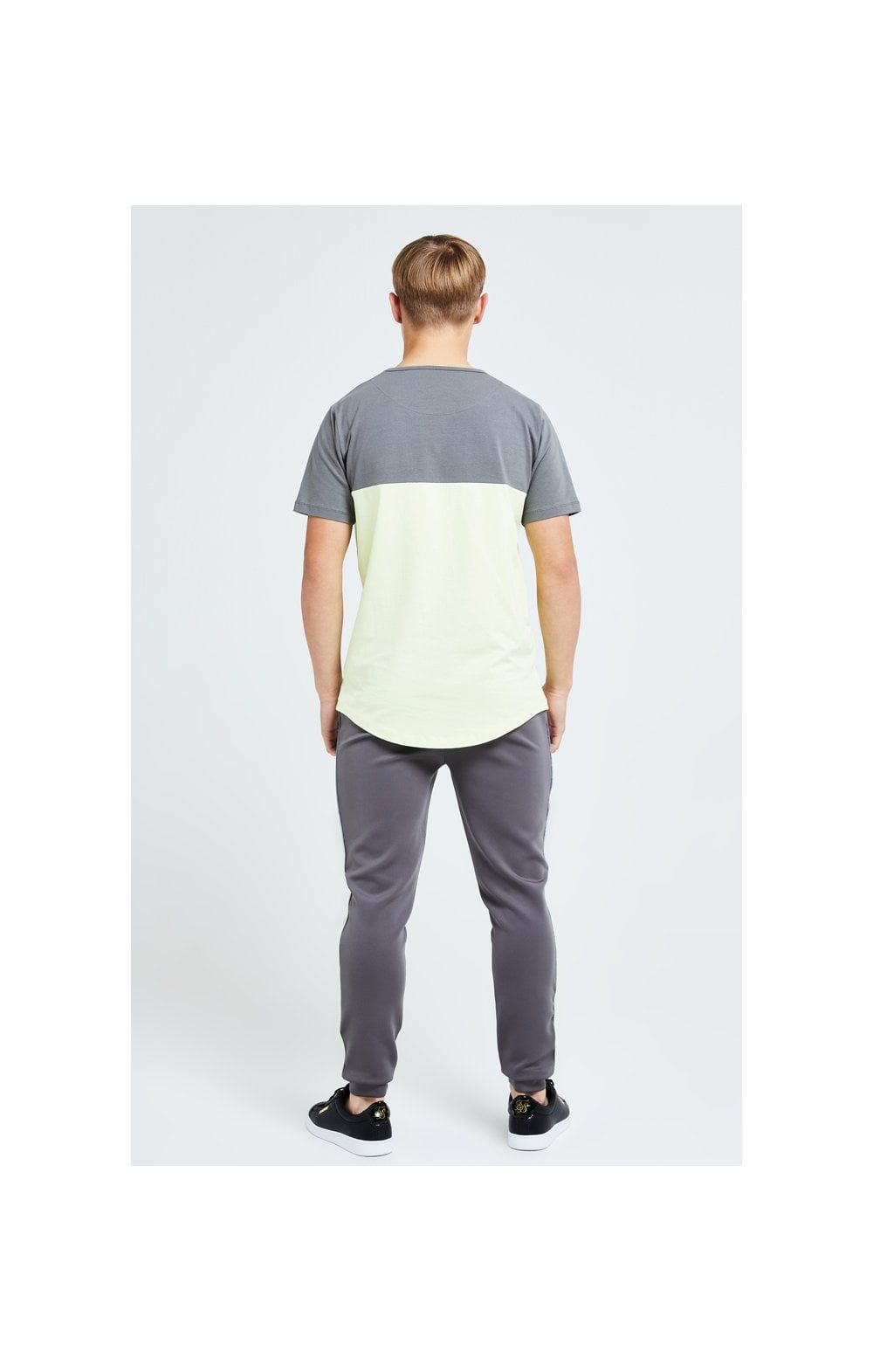 Illusive London Blaze Cut & Sew Tee - Dark Grey & Lime sold by Siksilk product image thumbnail 6