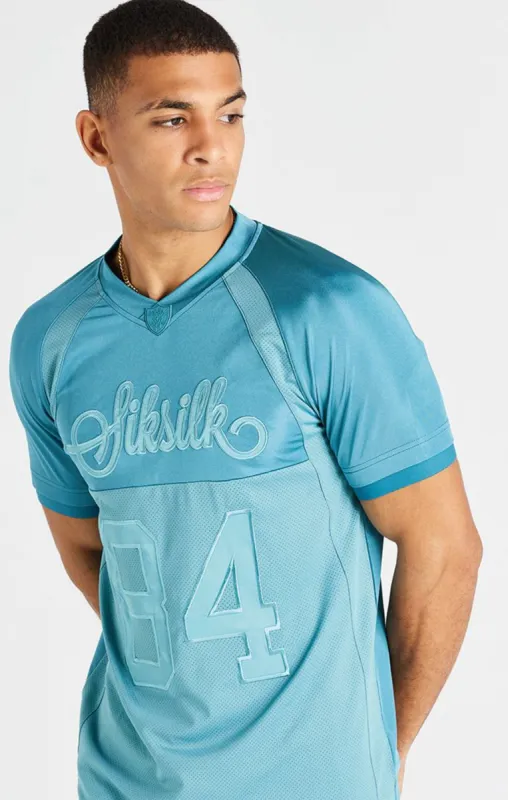 Teal Stretch Sports T-Shirt sold by Siksilk