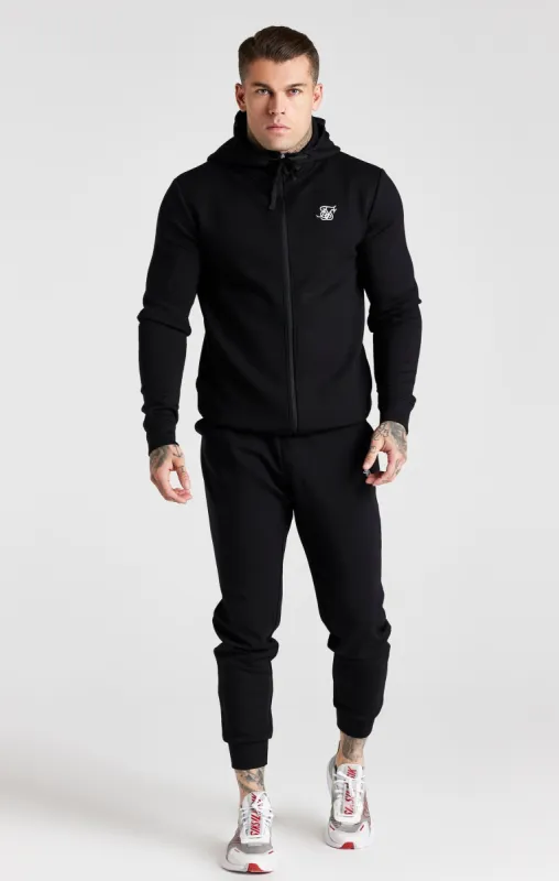 Black Zip Through And Pant Tracksuit Set sold by Siksilk