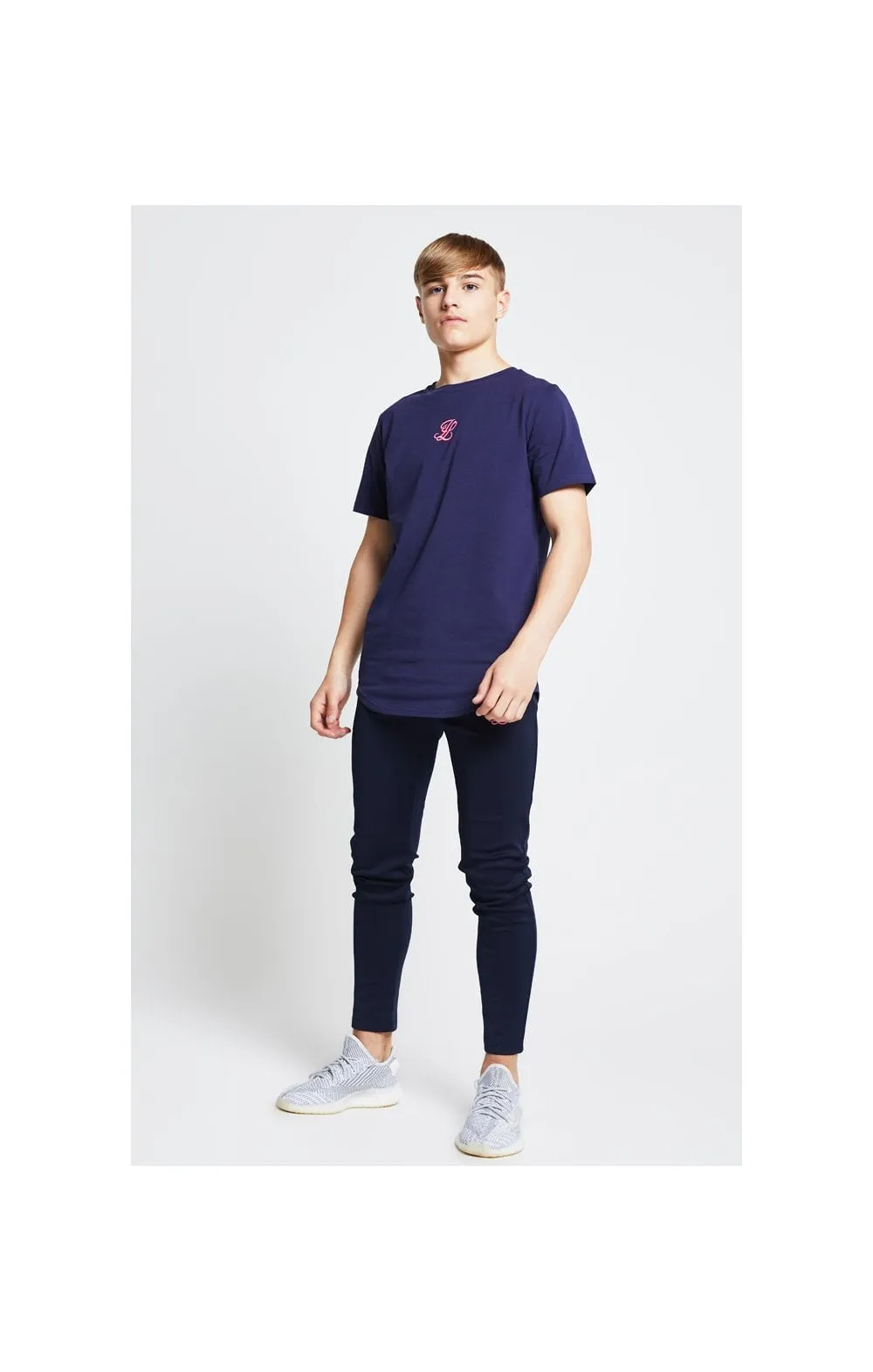 Illusive London Racer Back Tee – Navy & Neon Pink Camo sold by Siksilk product image thumbnail 4