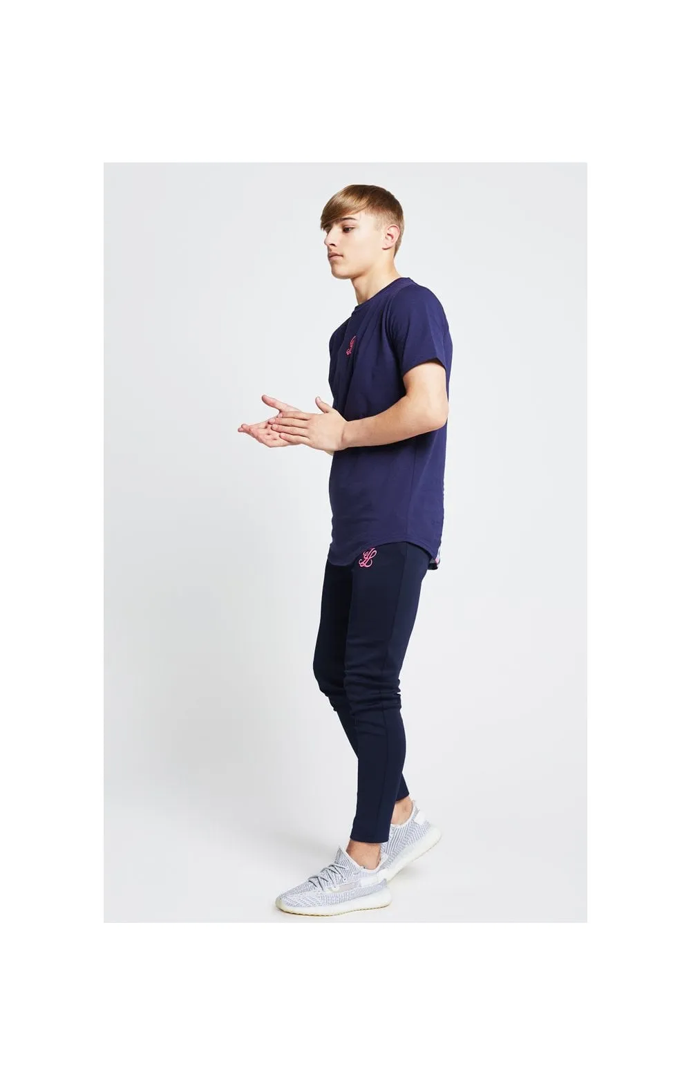 Illusive London Racer Back Tee – Navy & Neon Pink Camo sold by Siksilk product image thumbnail 5