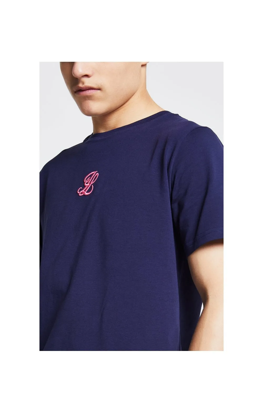 Illusive London Racer Back Tee – Navy & Neon Pink Camo sold by Siksilk product image thumbnail 2