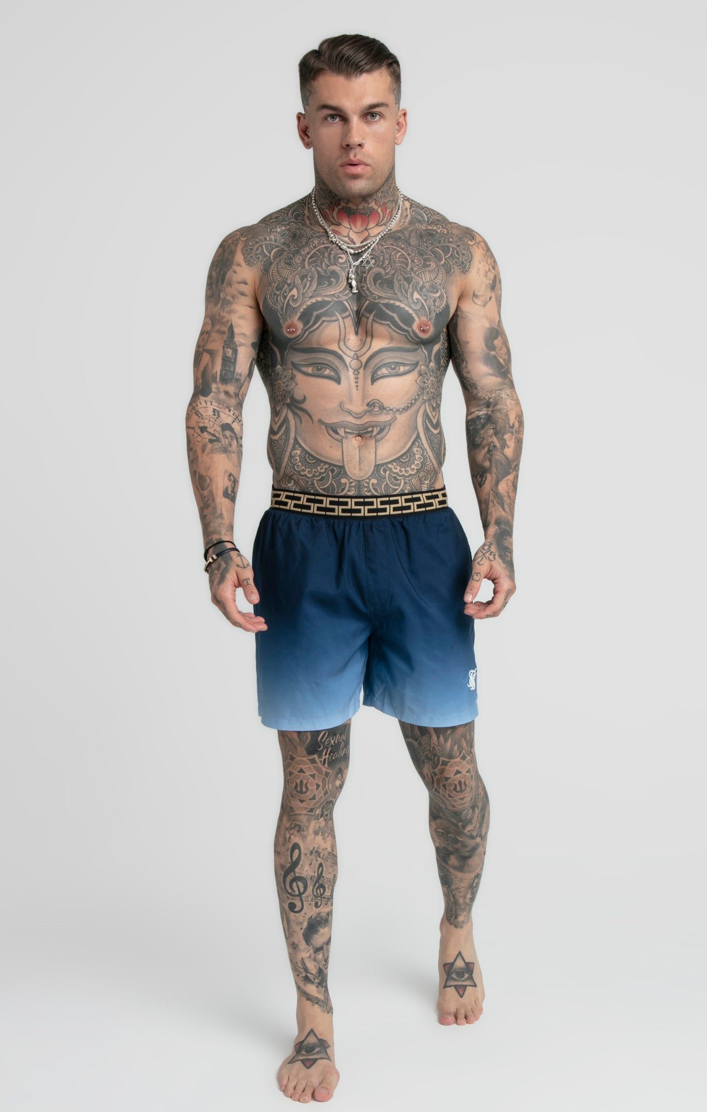 Navy Fade Swim Short sold by Siksilk product image thumbnail 4
