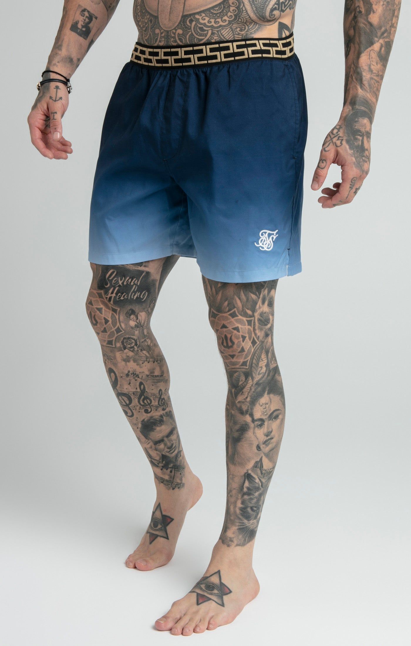 Navy Fade Swim Short sold by Siksilk