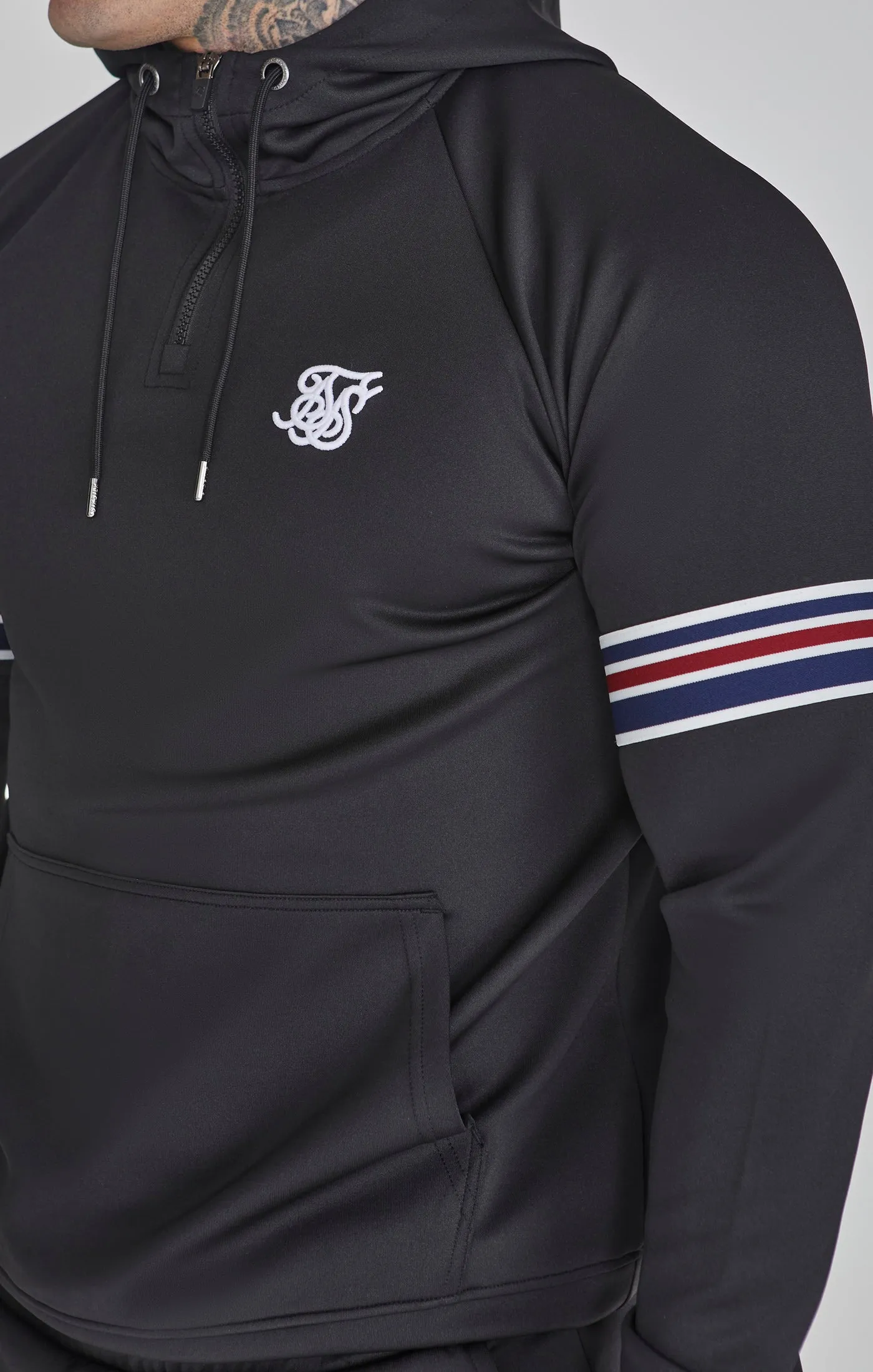 Black Quarter Zip Hoodie sold by Siksilk product image thumbnail 3