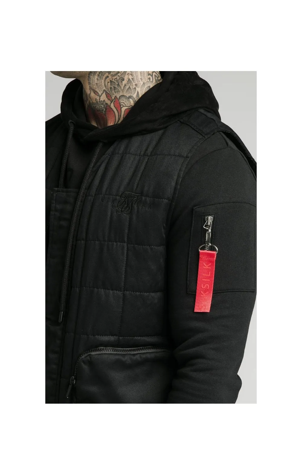 SikSilk Farmers Gilet - Black sold by Siksilk product image thumbnail 2