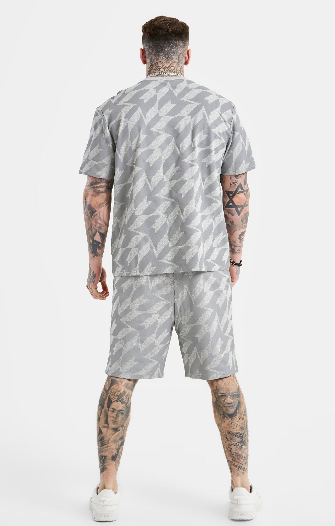Messi x SikSilk Silver Print Tee - Grey Marl sold by Siksilk product image thumbnail 5