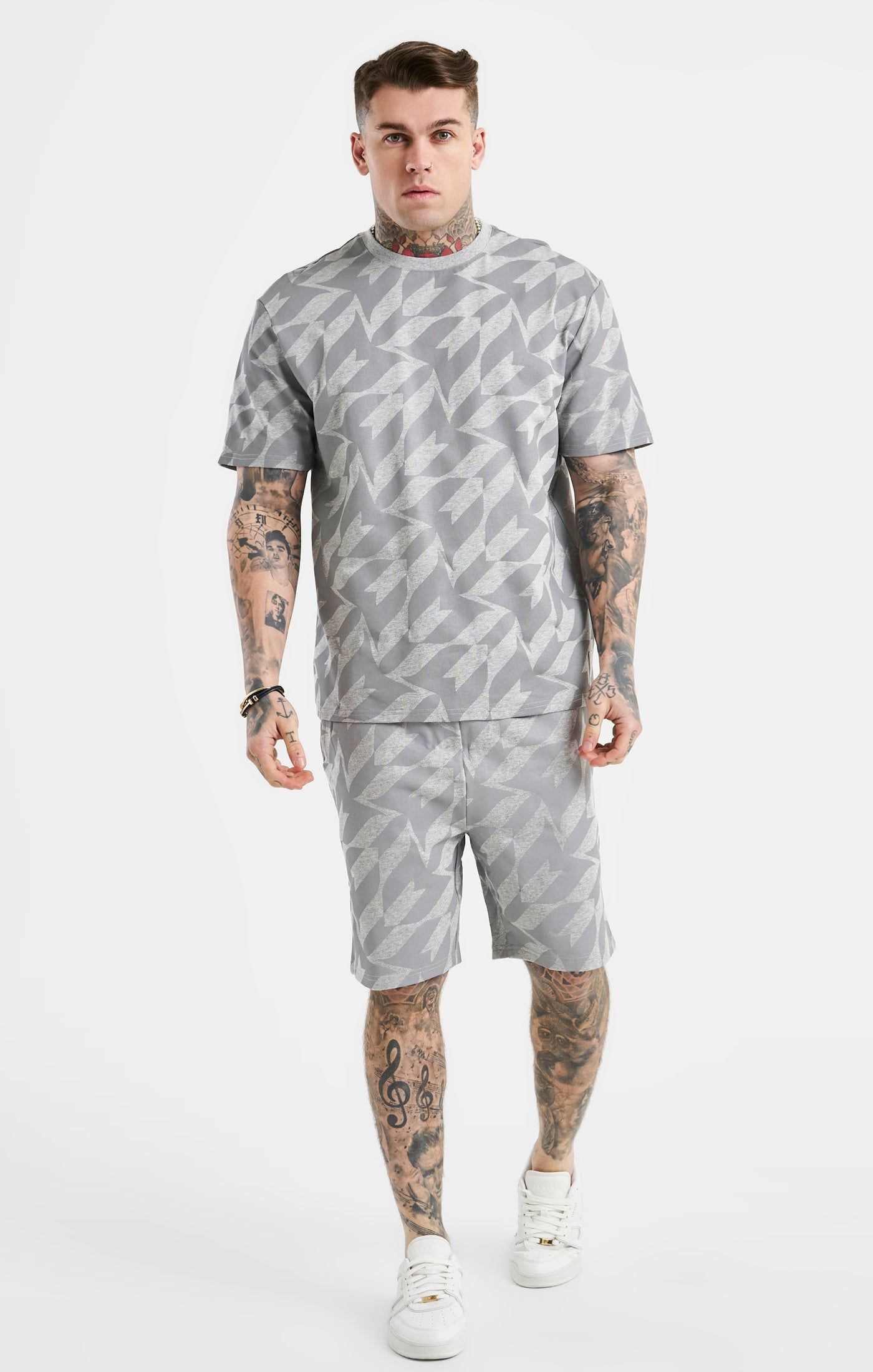 Messi x SikSilk Silver Print Tee - Grey Marl sold by Siksilk product image thumbnail 3