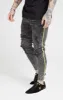 Grey Distressed Taped Skinny Denim sold by Siksilk