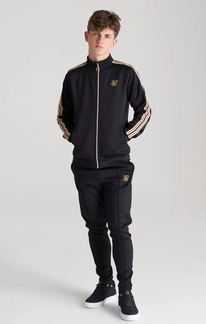 Boys Black Taped Zip Thru Funnel Neck sold by Siksilk product image thumbnail 4
