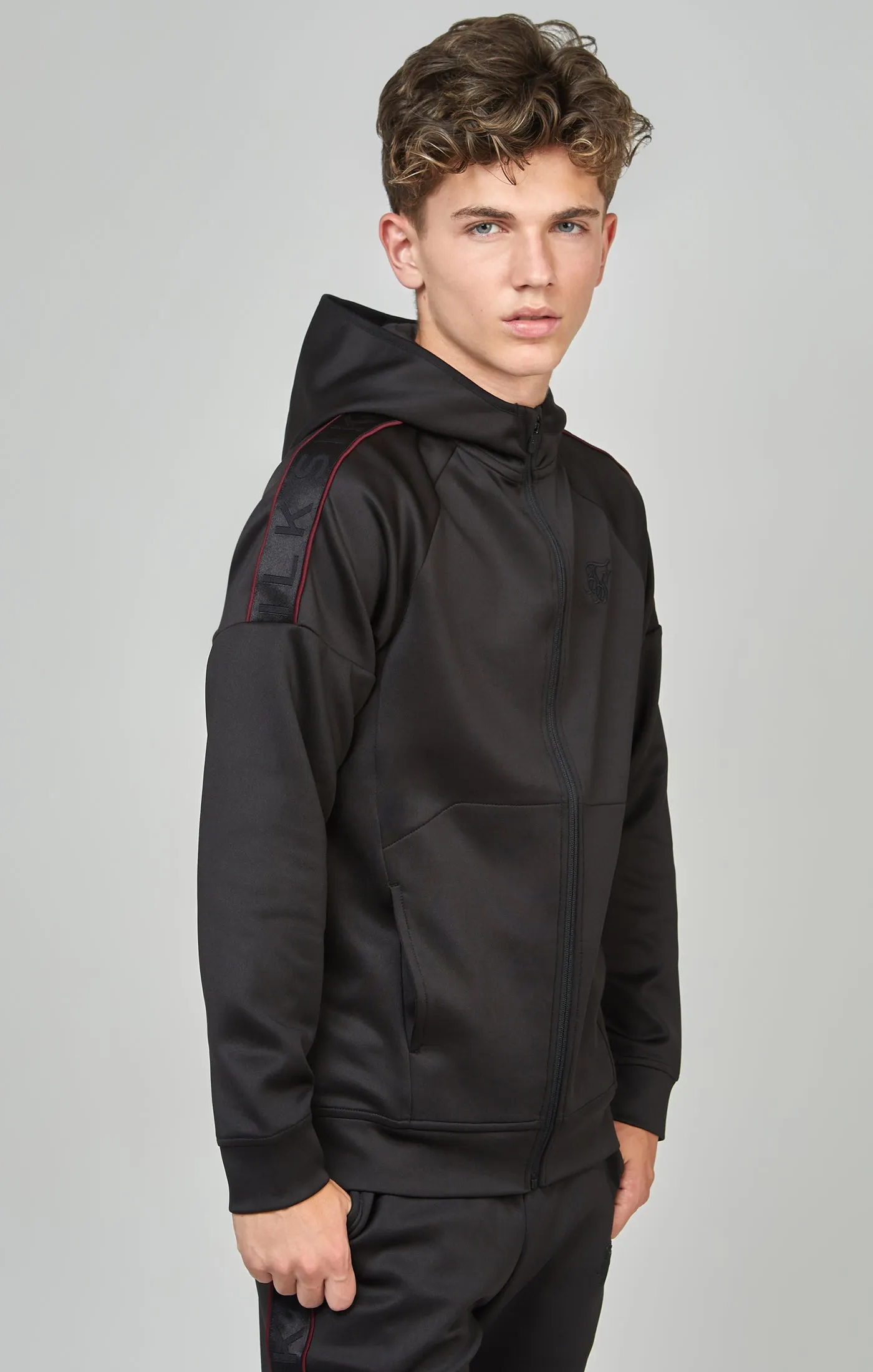 Boys Black Taped Tracksuit sold by Siksilk product image thumbnail 2