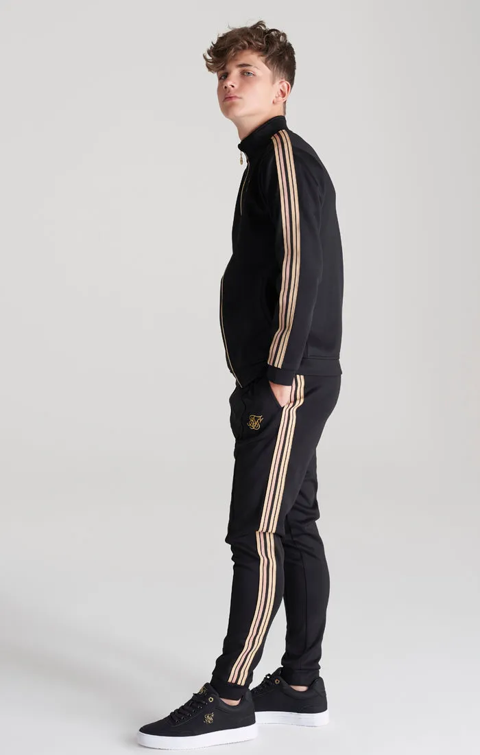 Boys Black Taped Zip Thru Funnel Neck sold by Siksilk product image thumbnail 5