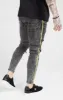 Grey Distressed Taped Skinny Denim sold by Siksilk