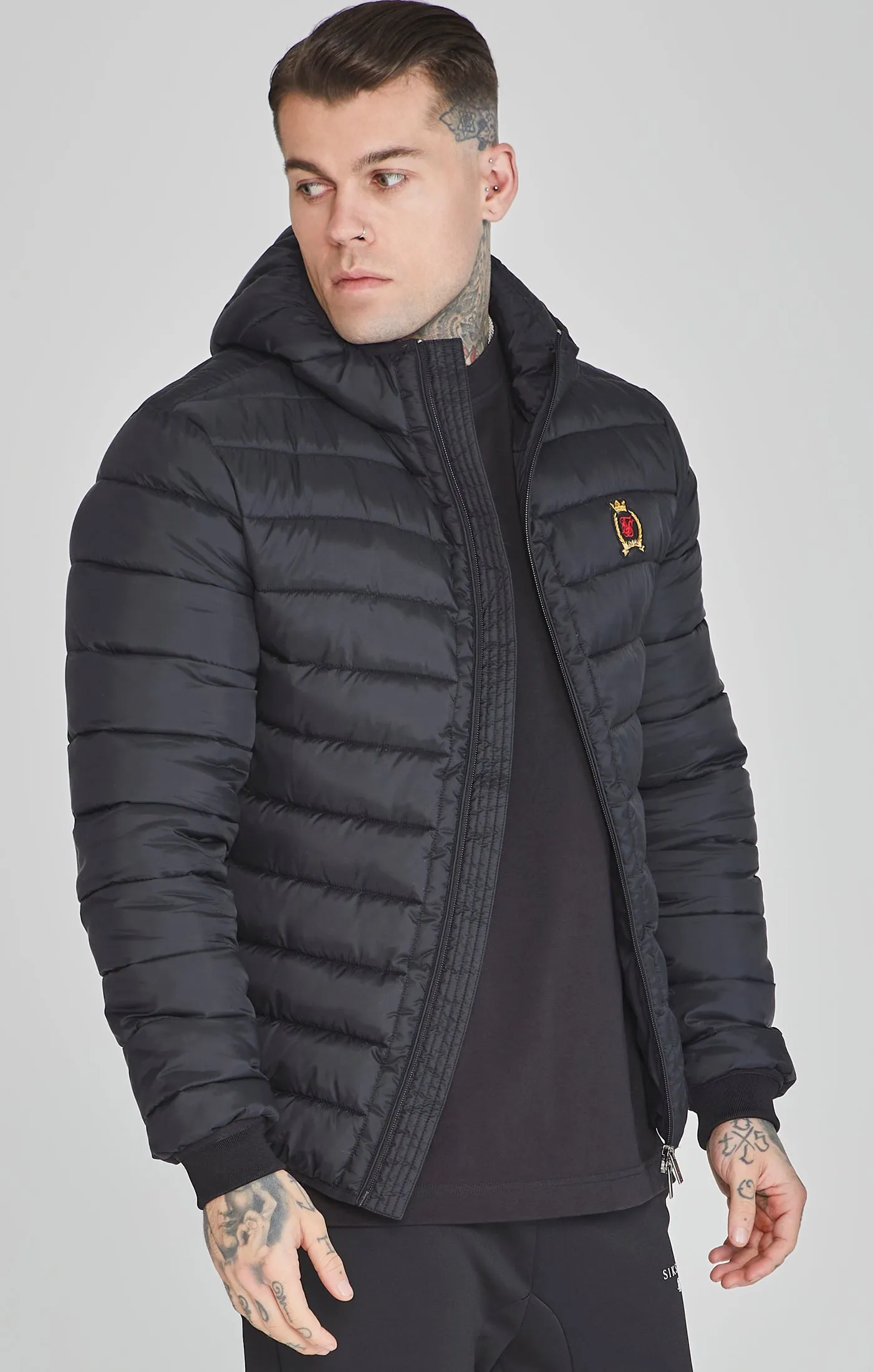 Black Bubble Jacket sold by Siksilk