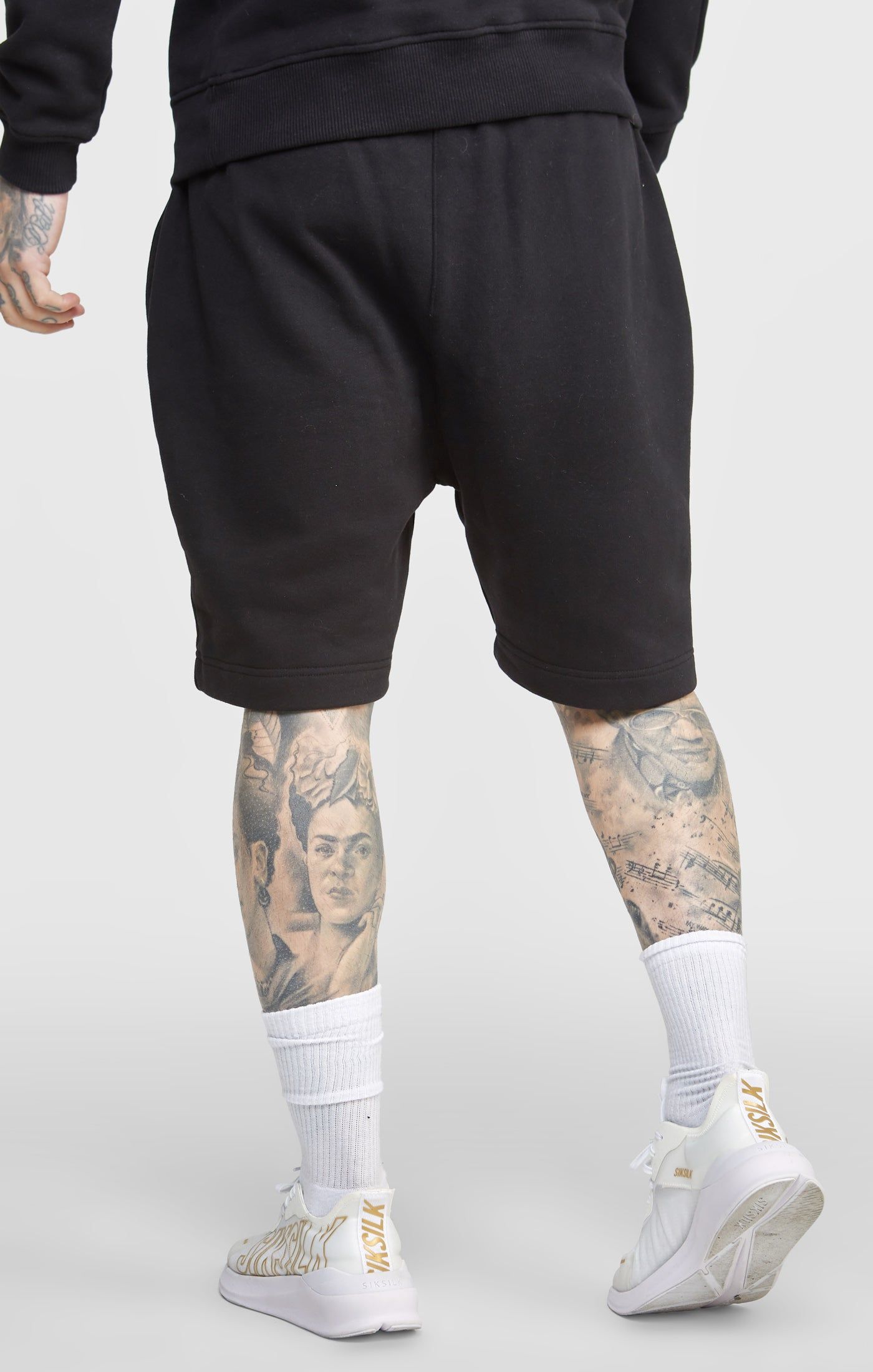 Black Script Embroidery Short sold by Siksilk product image thumbnail 4