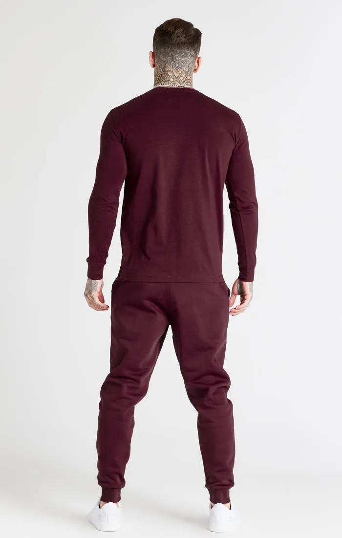 Burgundy Essential Fitted Jogger sold by Siksilk product image thumbnail 5