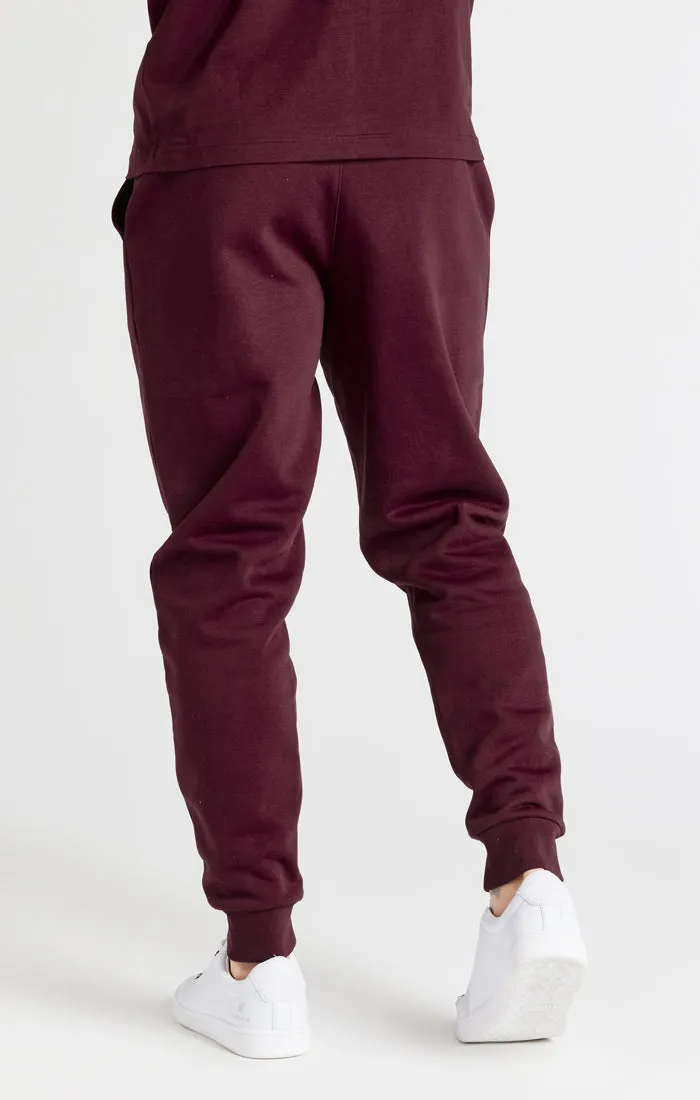 Burgundy Essential Fitted Jogger sold by Siksilk product image thumbnail 4