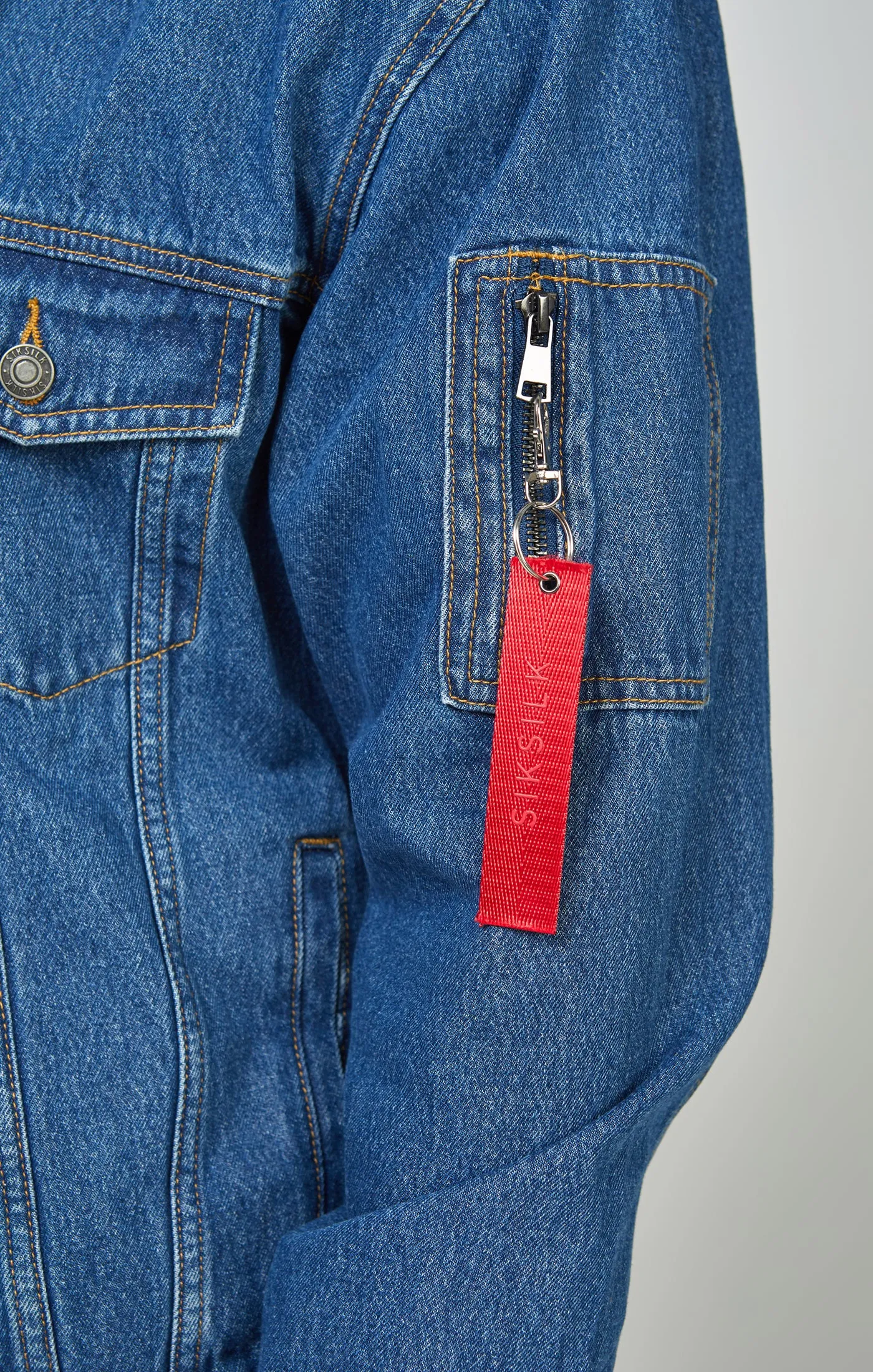 Denim Flight Jacket sold by Siksilk product image thumbnail 3
