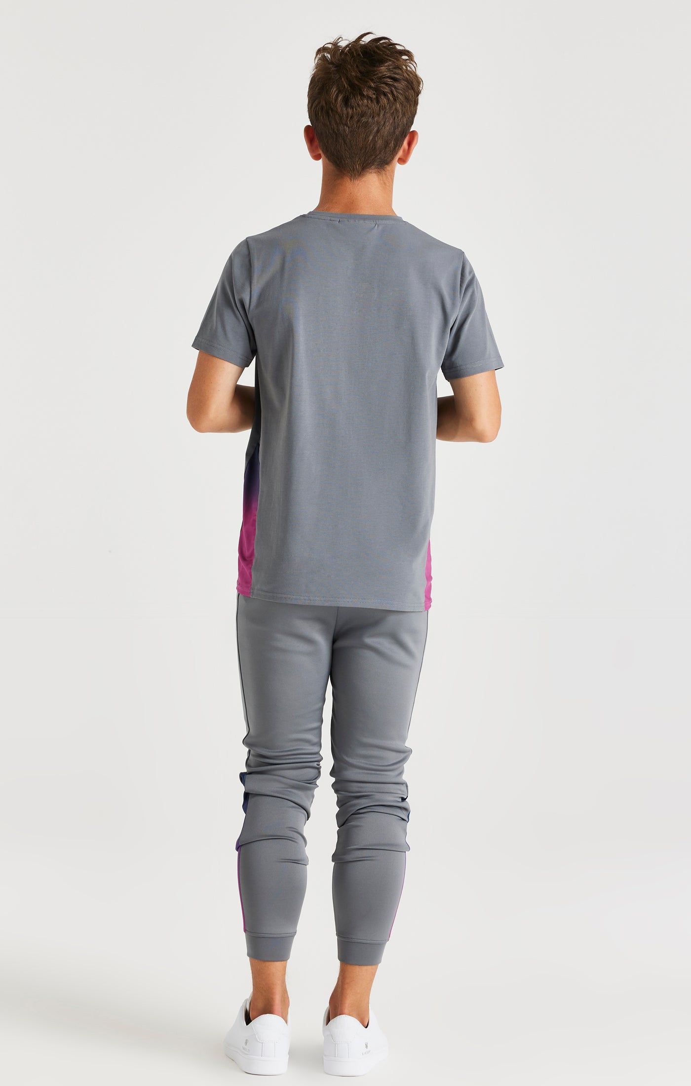 Boys Grey Fade Side Panel T-Shirt sold by Siksilk product image thumbnail 5