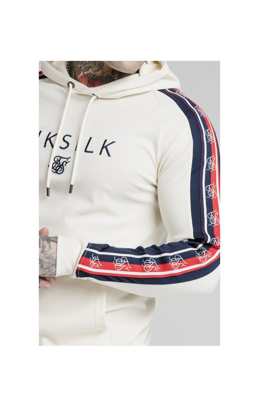 SikSilk Overhead Retro Tape Hoodie - Off White sold by Siksilk product image thumbnail 2