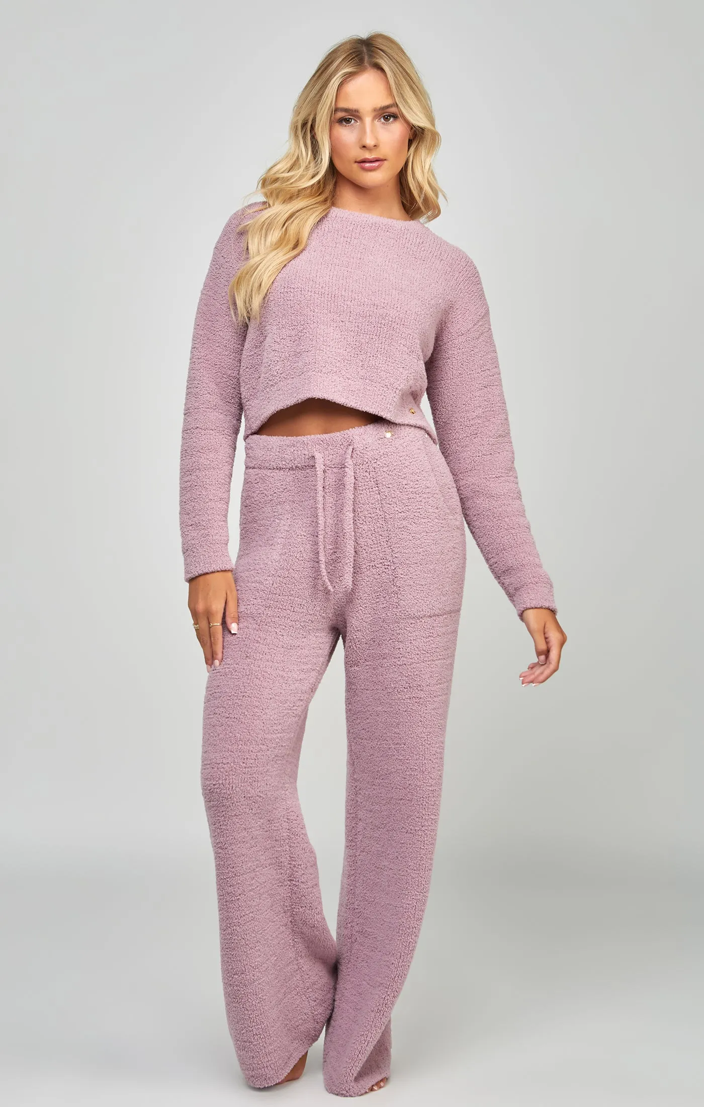 Lavender Wide Leg Lounge Pant sold by Siksilk product image thumbnail 3
