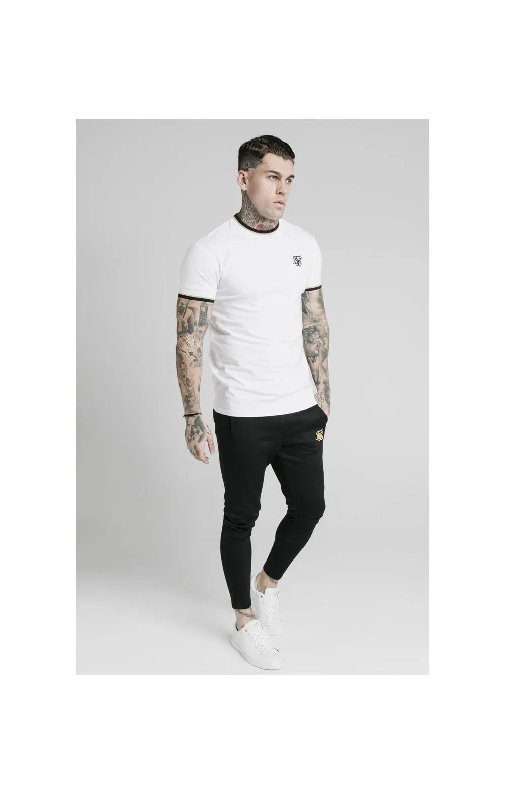 SikSilk S/S Deluxe Straight Hem Tee - White sold by Siksilk product image thumbnail 4